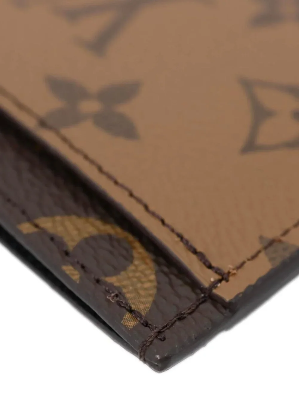 Louis Vuitton  Reverse Monogram Canvas Card holder Brown